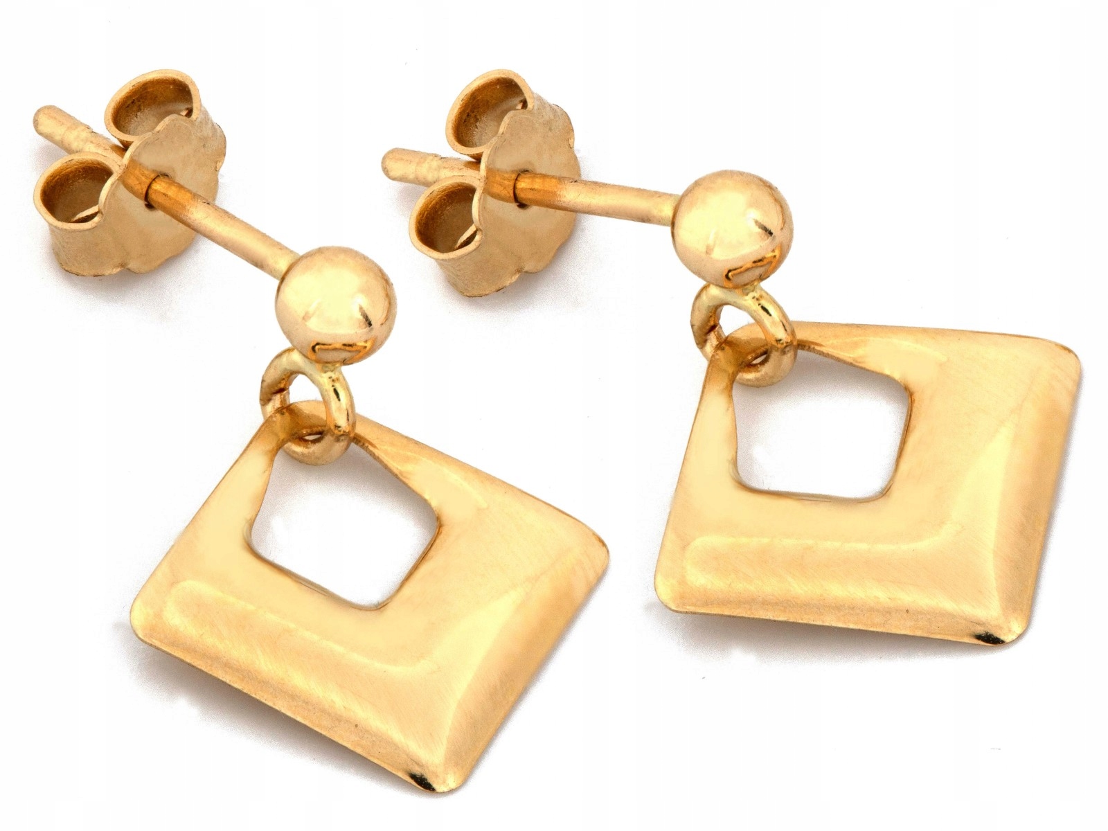 Zlaté Náušnice 585 14k, 1,27 g, 16,7 mm x 13 mm, stylový dárek