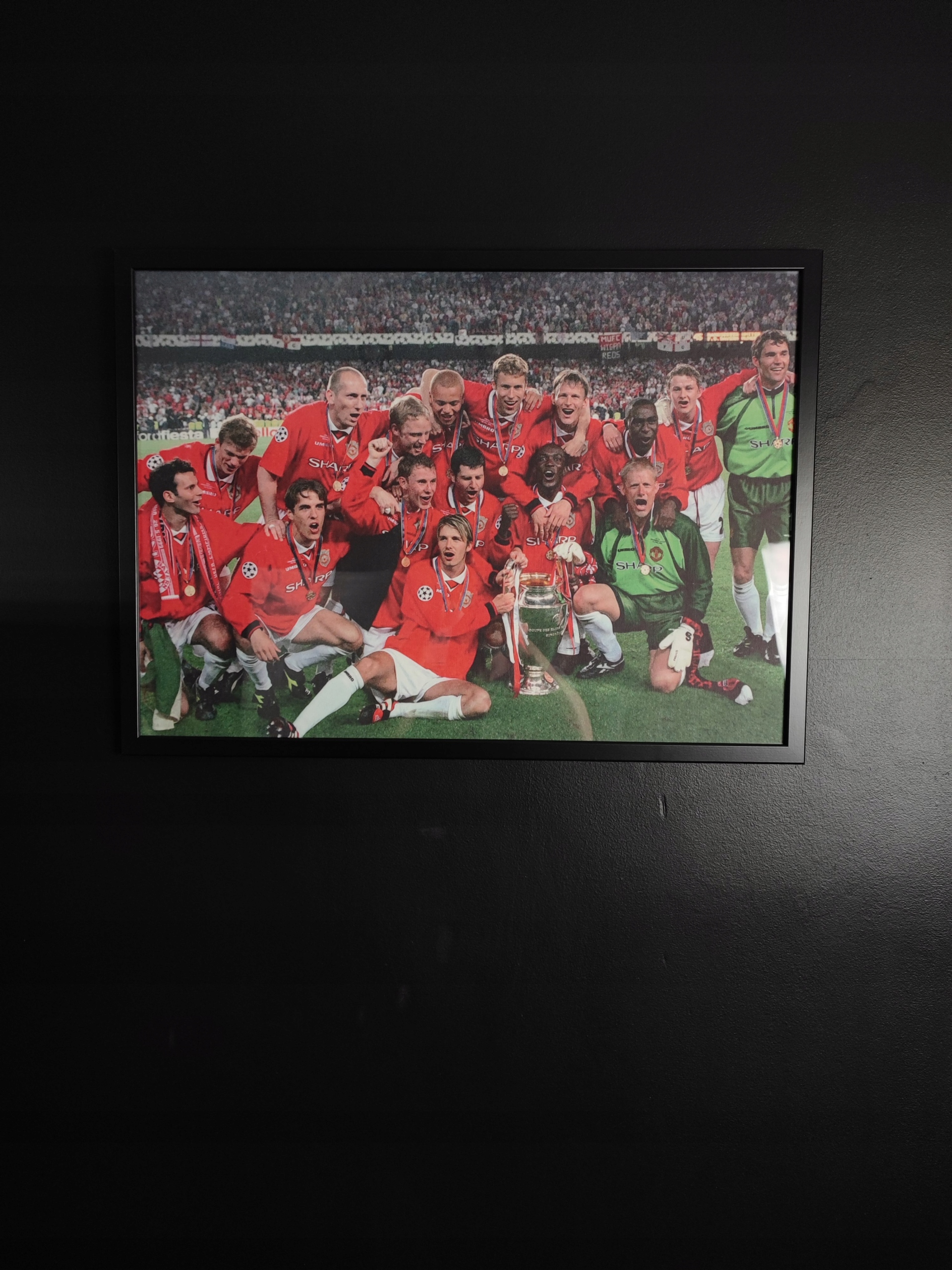 Obraz w ramie 50x70 Man Utd 98/99 uefa dream team