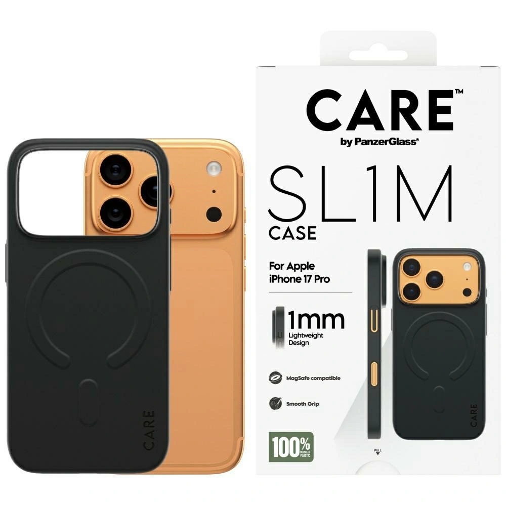 Pouzdro Care by PanzerGlass SL1M MagSafe pro Apple iPhone 17 Pro, černé