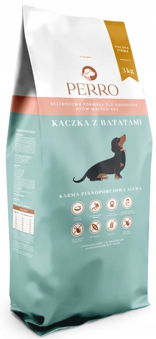 Levně Perro Bezobilné krmivo pro psy malých plemen Kachna S Batáty 3 kg