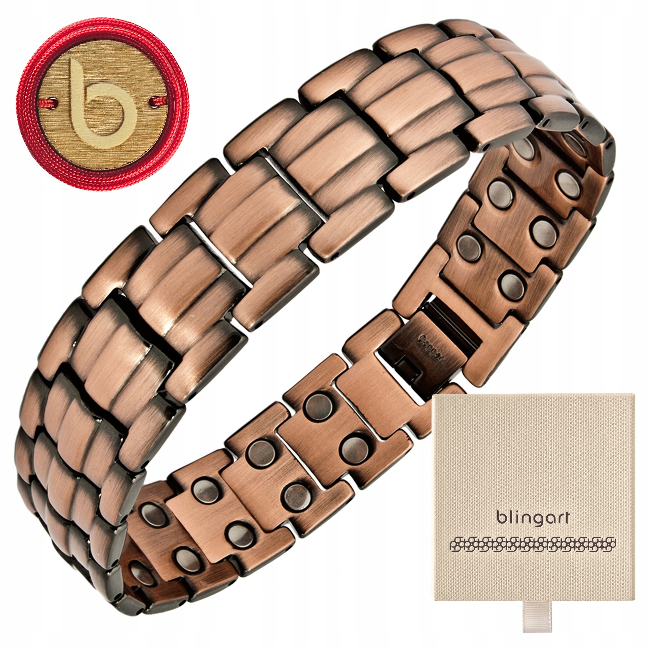 Magnetický měděný náramek Pánská spona jako dárek Blingart