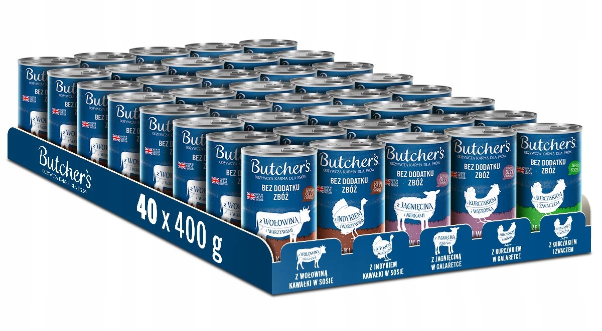 Mokra karma dla psa Butcher's Original mix smaków 40x400g