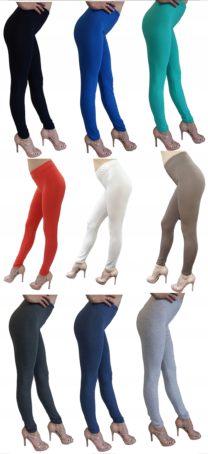 

Legginsy getry damskie bawełna długie wysoki st M