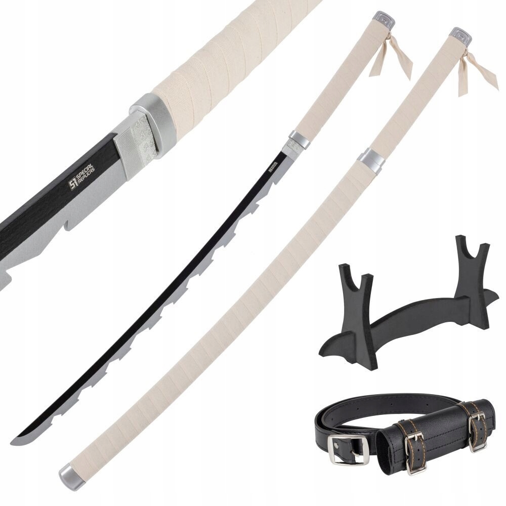 Dřevěné wakizashi Demon Slayer Inosuke Hashibira se stojanem JT10659-W