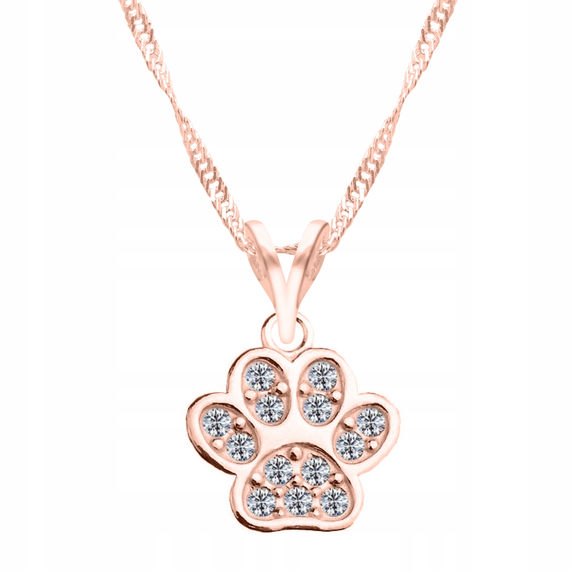 Řetízek zlatý náhrdelník 925 Tlapka Psa Dog Paw