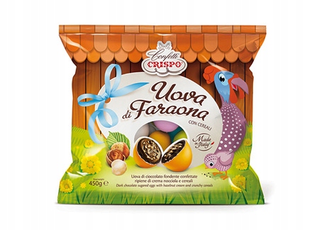 Levně 2x Velikonoční vajíčka čokoládová uovadi Faraona 450 g Crispo