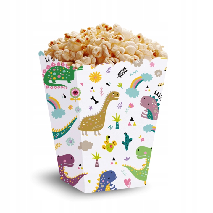 

Pudełka na popcorn Dinozaury Urodziny