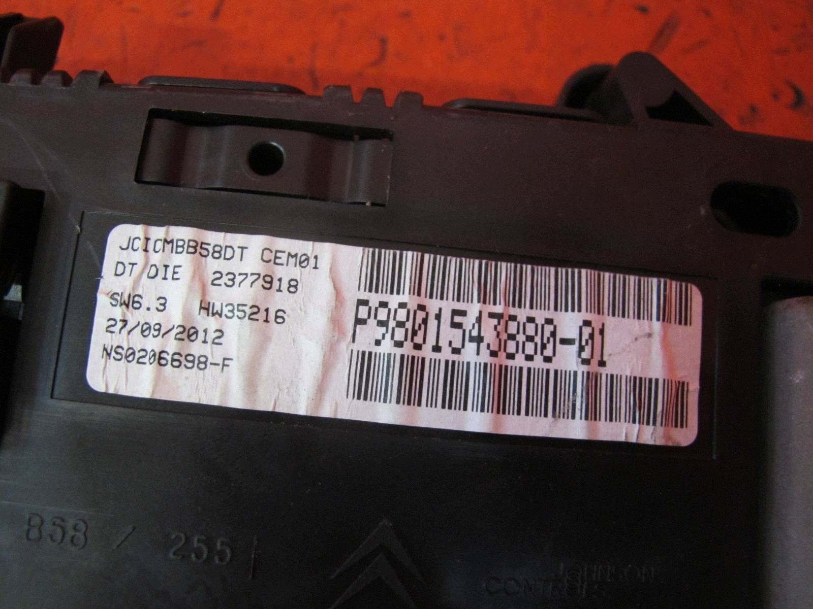 CITROEN C4 PICASSO and UA dials dials display NAVIGASCJI 9801543880