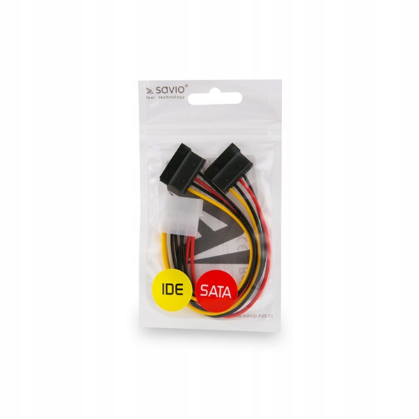 

Kabel zasilający do Hdd AK13 Molex ->2 xSATA 0.18m