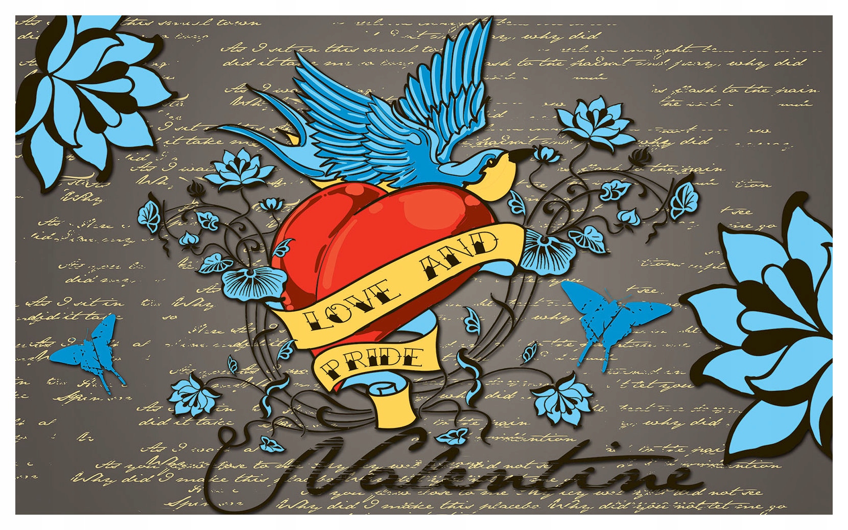 Vliesová fototapeta Srdce lastovičky Love And Pride 350x250 lepidlo