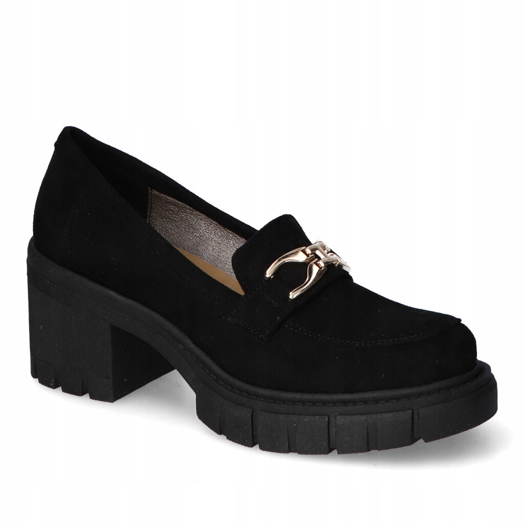 Polobotky For-But 016 Černá semišová ozdoba 38