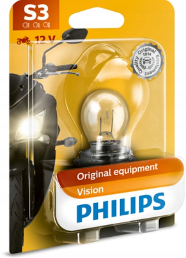 

Philips żarówka 12V 15W S3 P26S Vision Moto