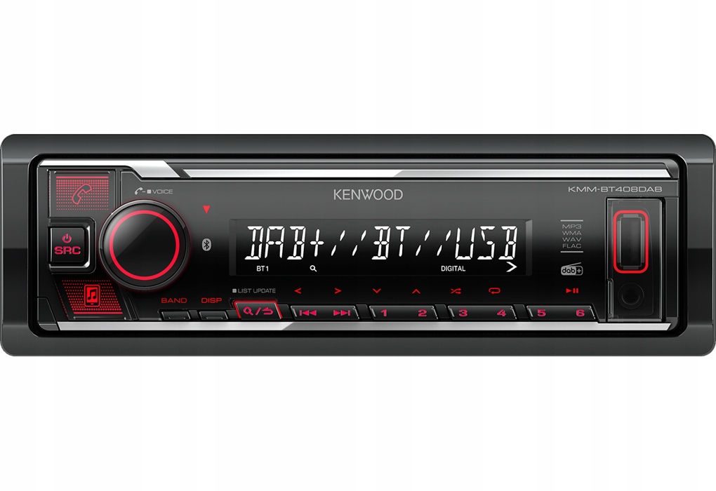 Kenwood KMM-BT408DAB 1-din Dab Bluetooth Usb rádio
