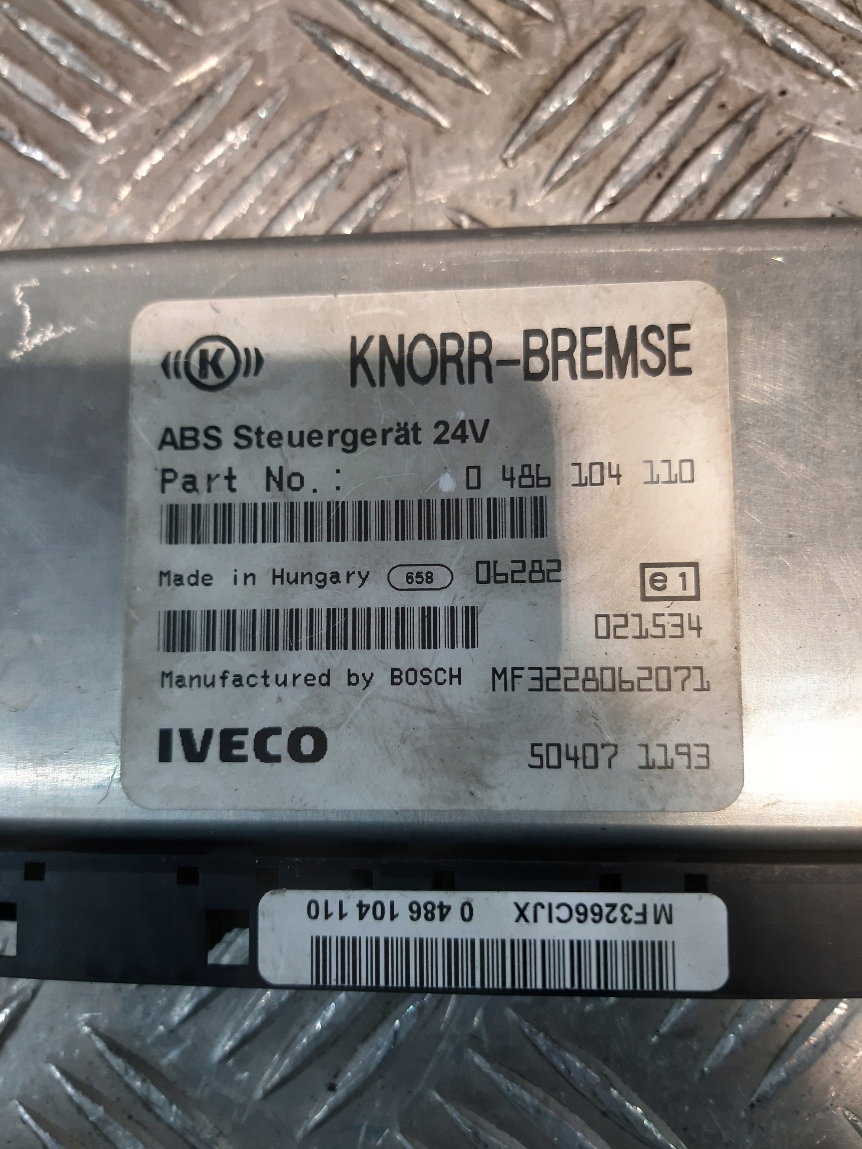 control unit ABS Knorr-Bremse IVECO 0 486 104 110