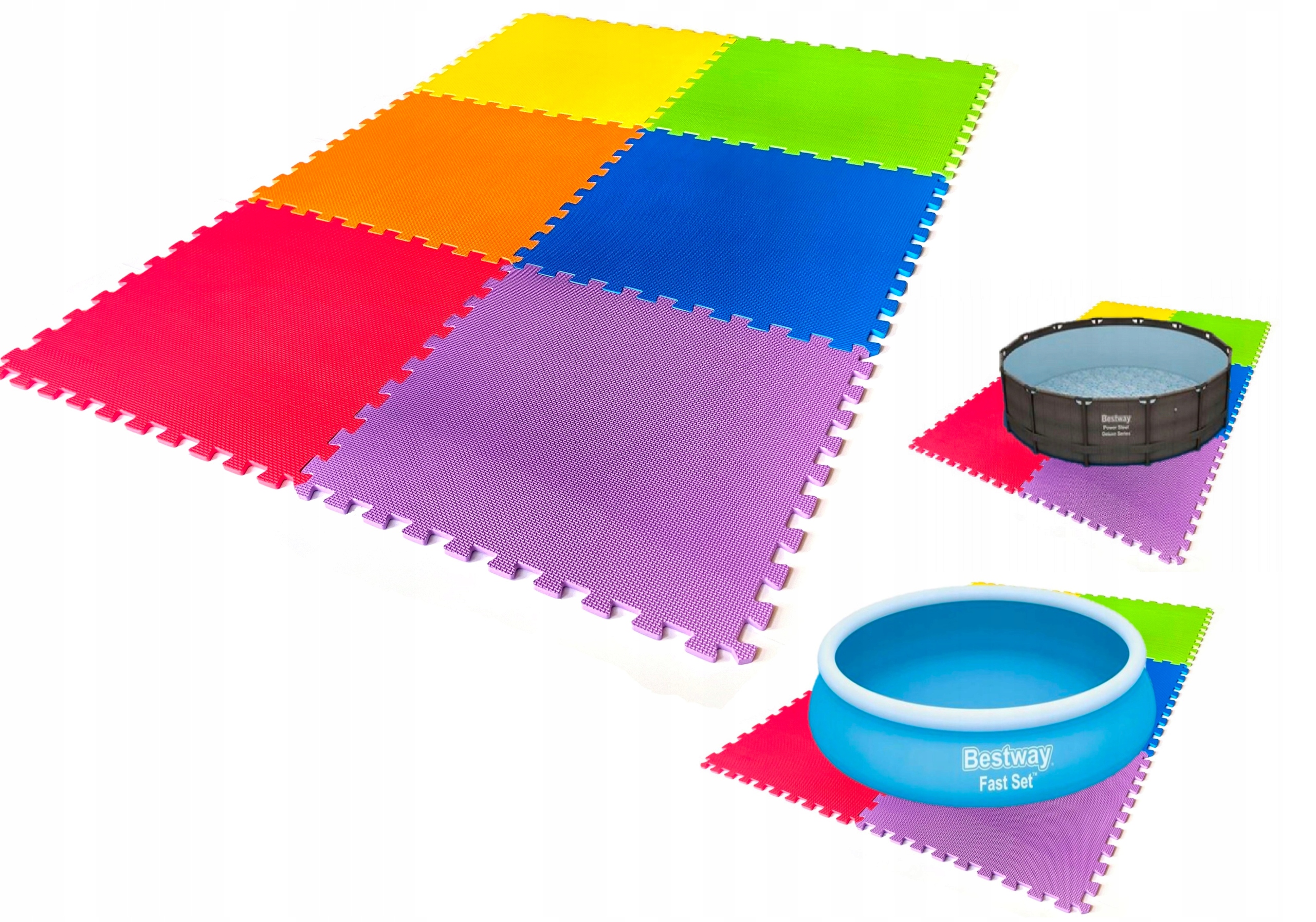 

Puzzle Pankowe Mata Piankowa XXL 6sztuk pod basen