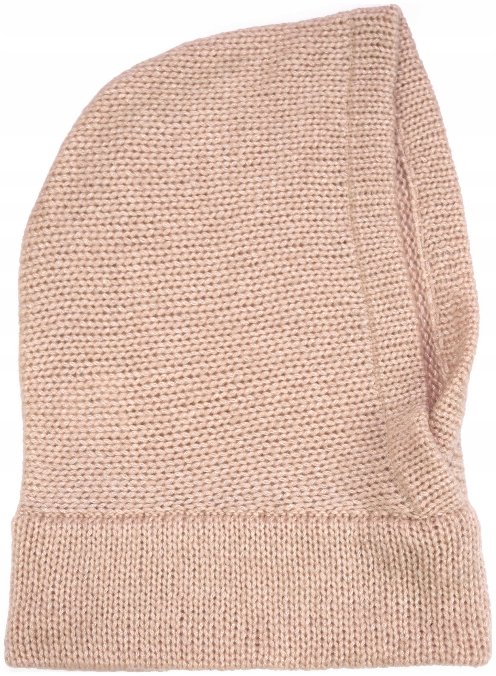 Dámská čepice Balaclava Kopica – kapuce místo čepice, polský merino Světle růžová