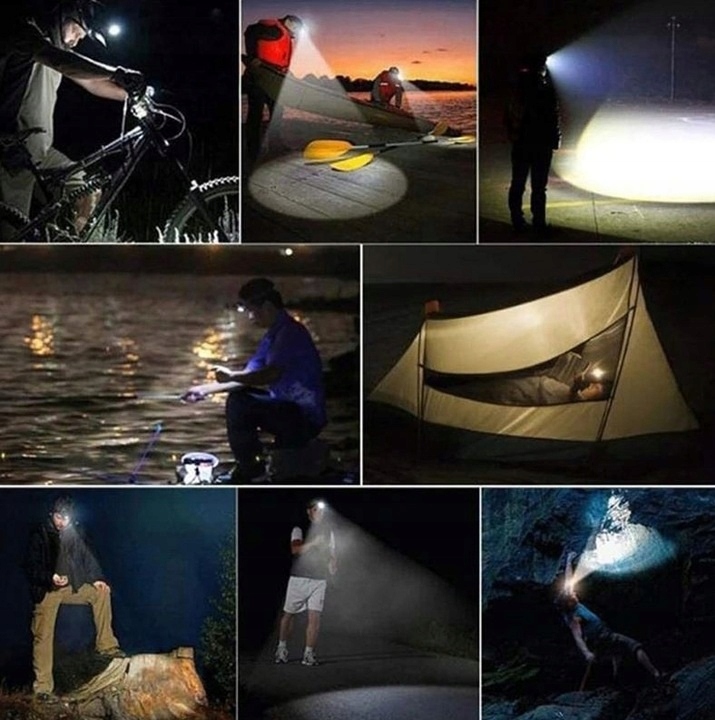 Latarka Czołowa Mocna 5LED Lampka Czołówka Cree T6 Długość 24 cm