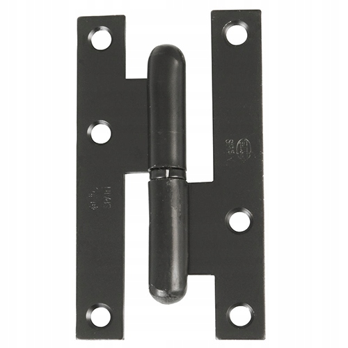 

Zawias drzwiowy Czarny Stalowy Lewy 95x52x2mm