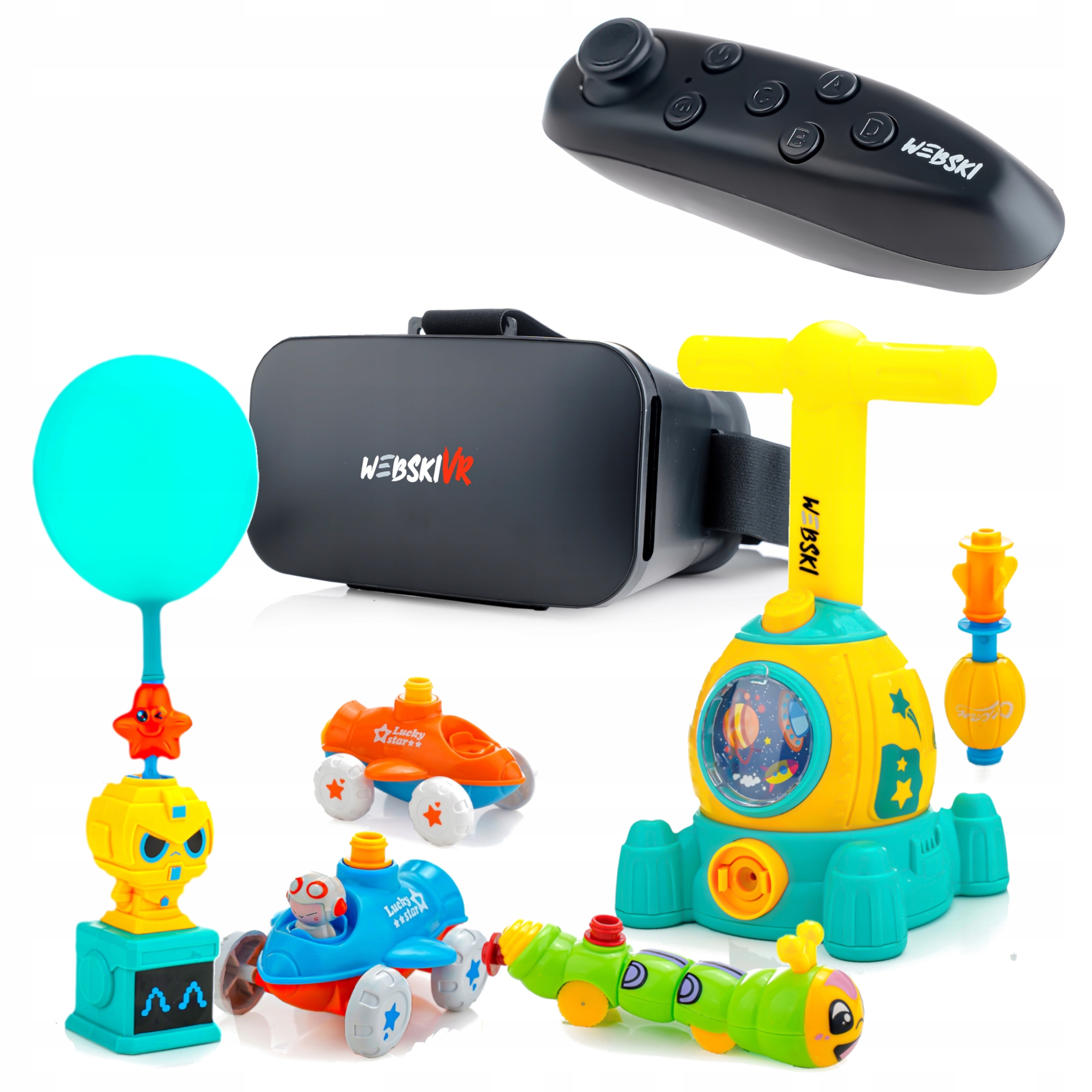 Darček Pod Stromček Okuliare Vr+gamepad+pneumatický Vystreľovač Balónov