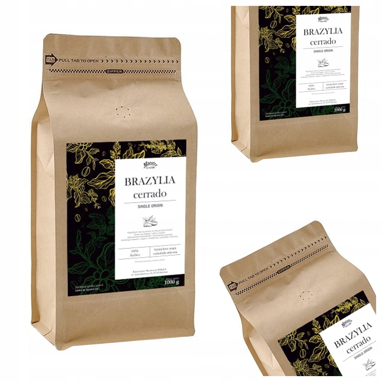 Kávová Káva Maestro Speciale Brazil Cerrado 1KG [100% Arabica]