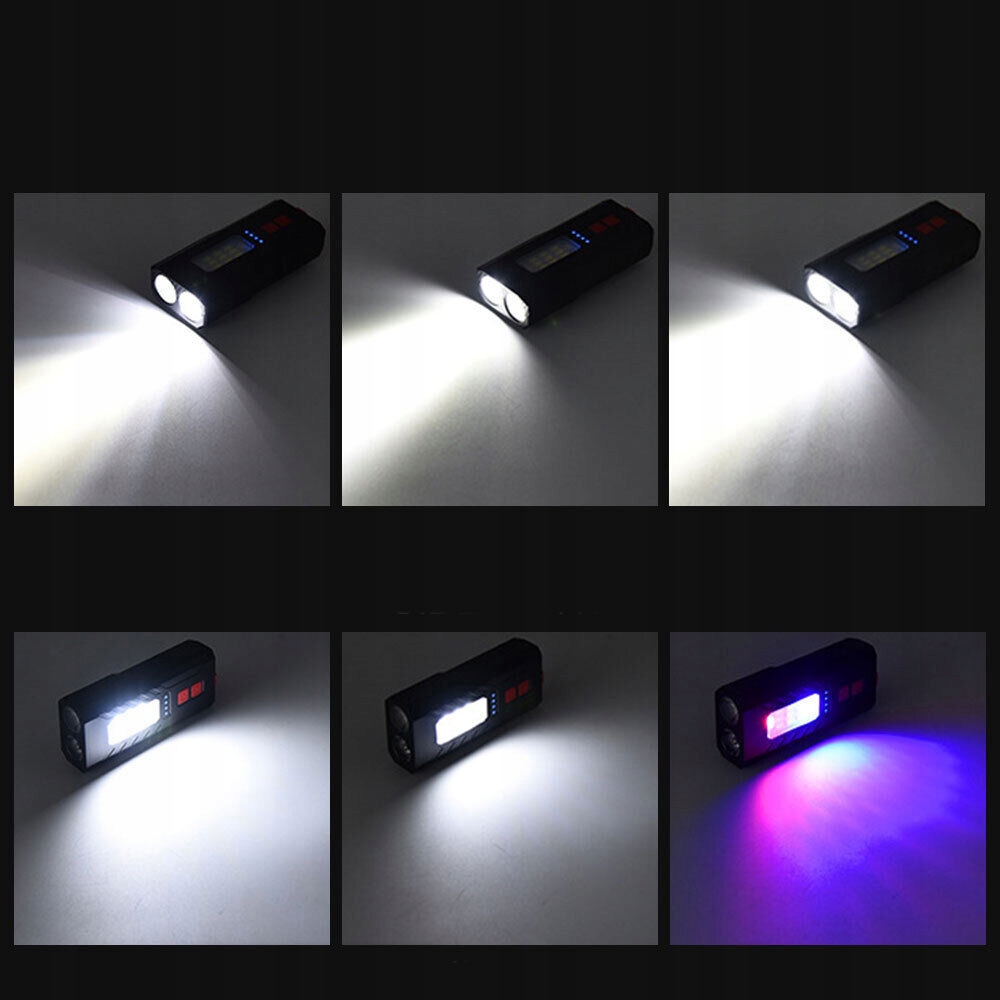 WODOODPORNY ZESTAW REFLEKTORÓW I ŚWIATEŁ TYLNYCH DO ROWERÓW SZOSOWYCH Czas pracy 16 h