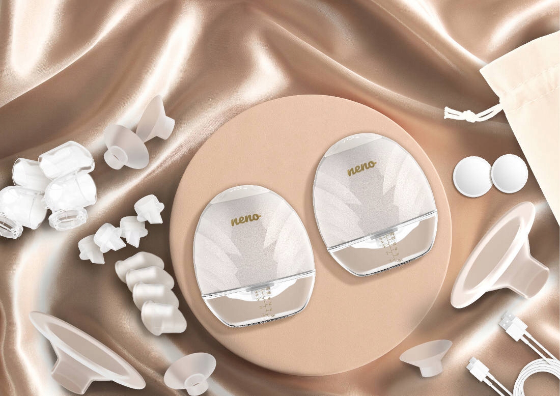 Laktator NENO Perla Twin Biały Dwustronny Kolor biel