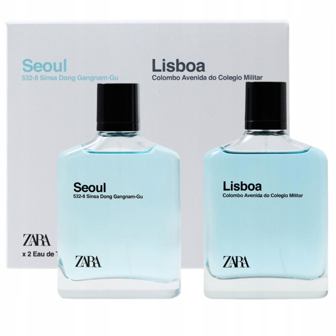 Zara Seoul Lisboa 2 x 100 ML sada Parfém pro muže, Větší Objem