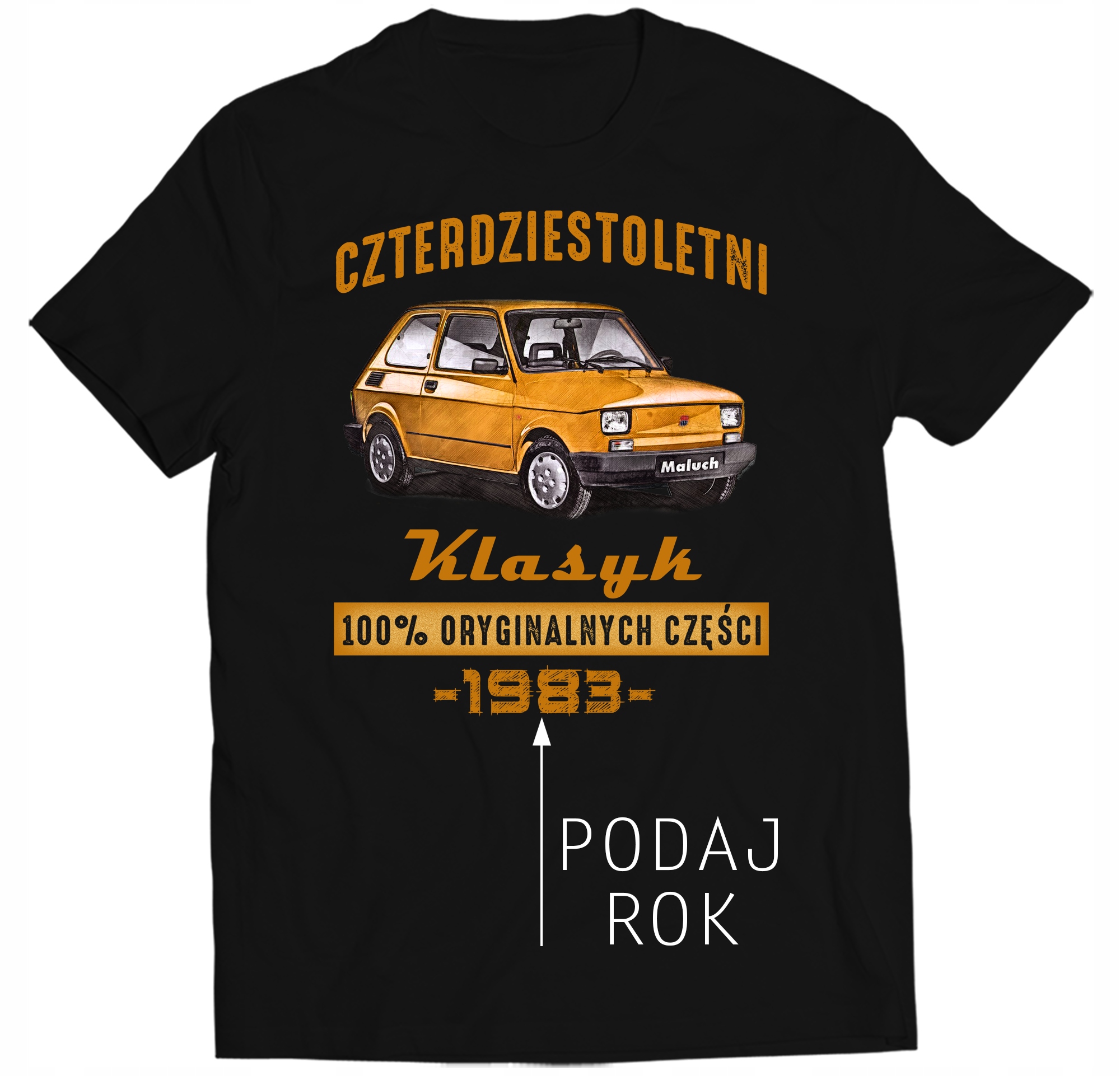 KOSZULKA NA 40 URODZINY KLASYK FIAT 126 MALUCH M