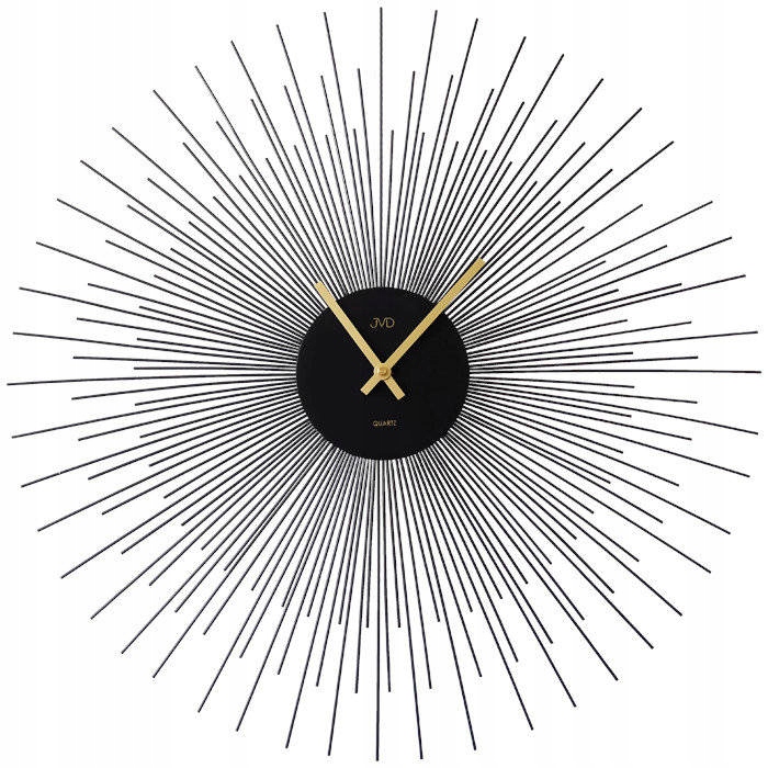 Efektné Čierne Nástenné Hodiny Jvd Loft HJ102 57cm