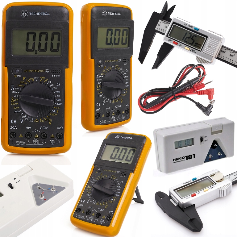 Multimetr Digitální Měřič DT9205 Měřič Teploty Hrotu 191 Posuvné Měřítko