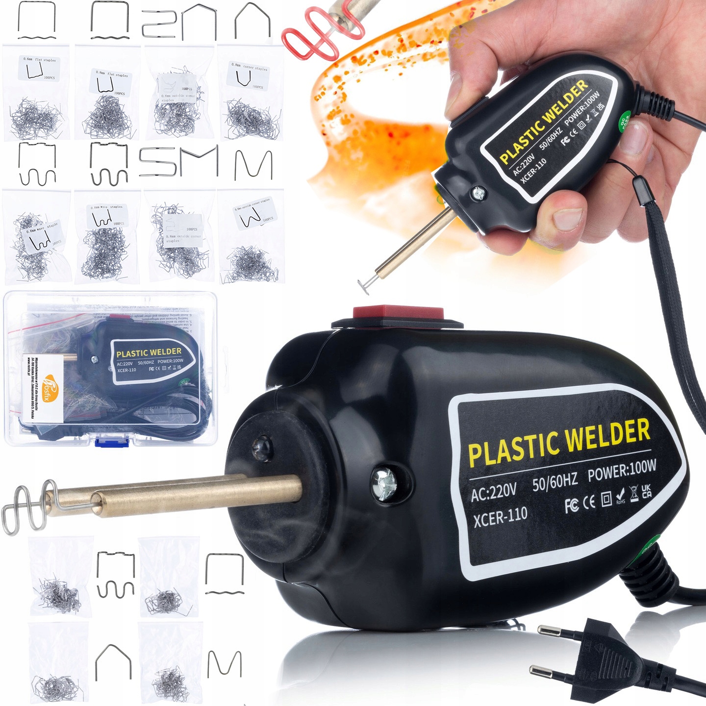 Set Svářečka Sešívačka Na Plast 100W Organizér 1200 Spon