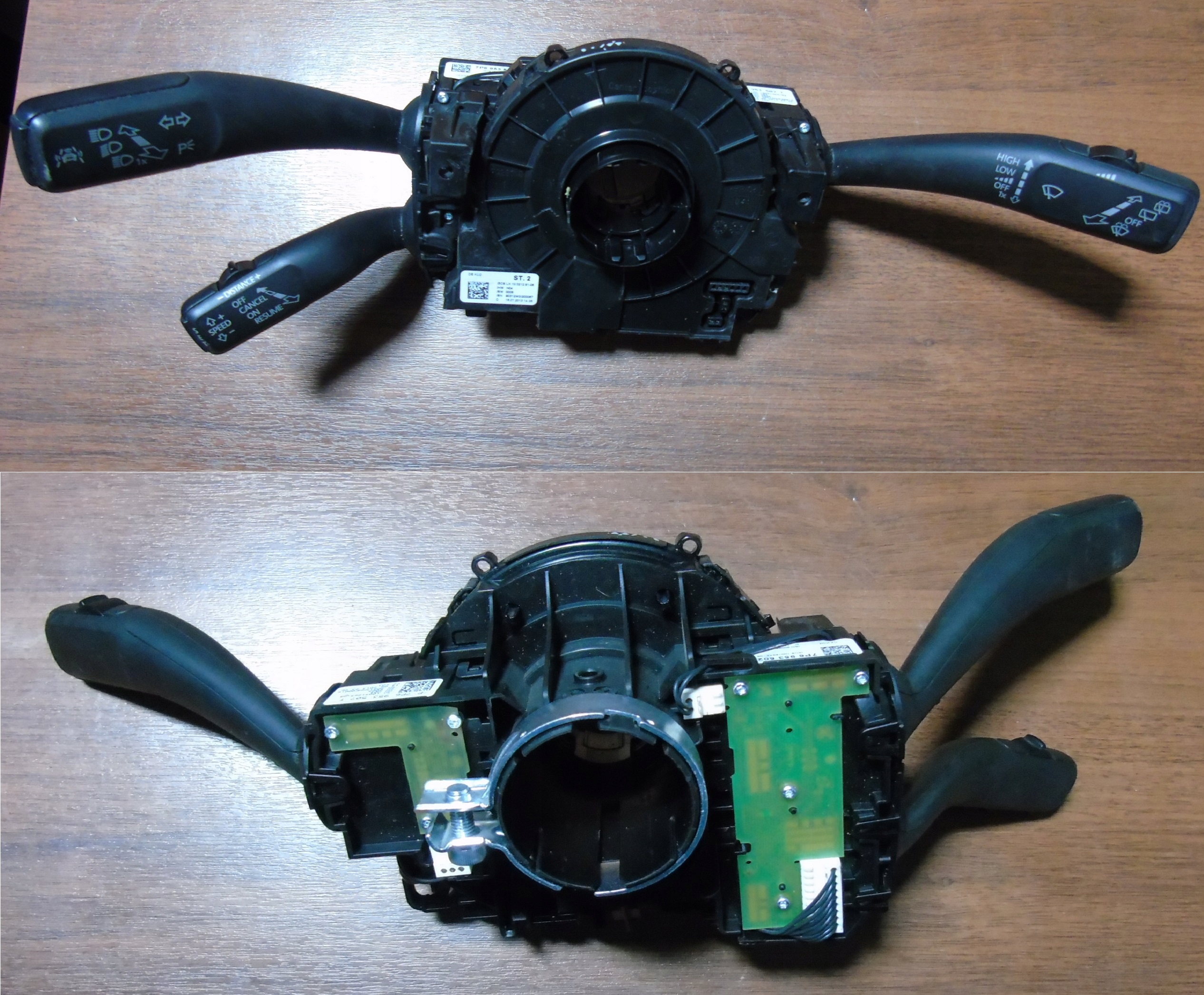 DEVIO LUCI DEVIO ANELLO airbag VOLANTE modulo volante VW TOUAREG 7P6 1 9