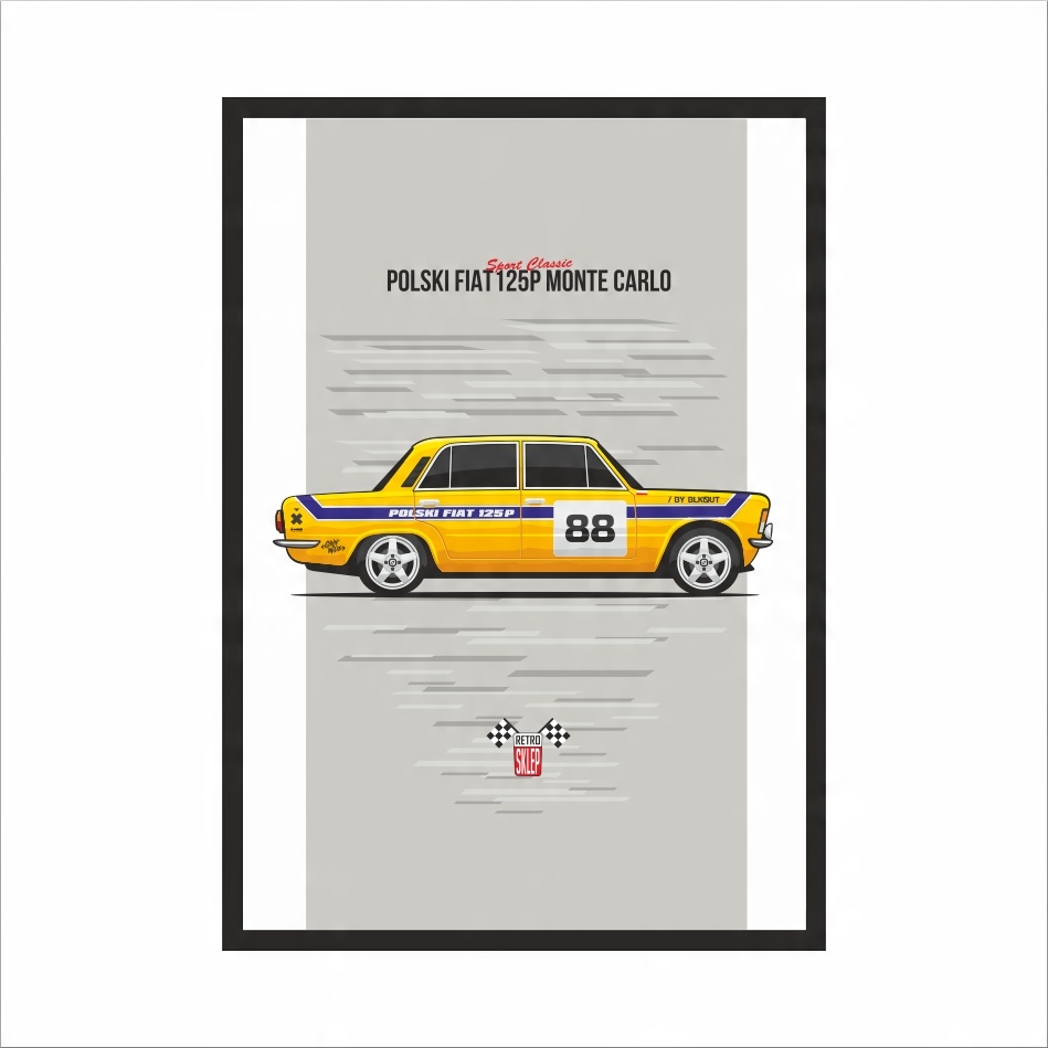 

Obraz na ścianę Sport Classic Fiat 125p ramka
