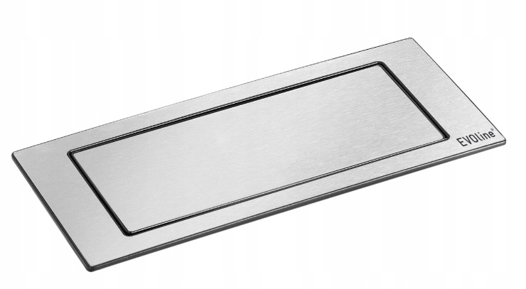 Gniazdo blatowe EVOline Back Flip 2x230V Usb typ C ładowarka stal
