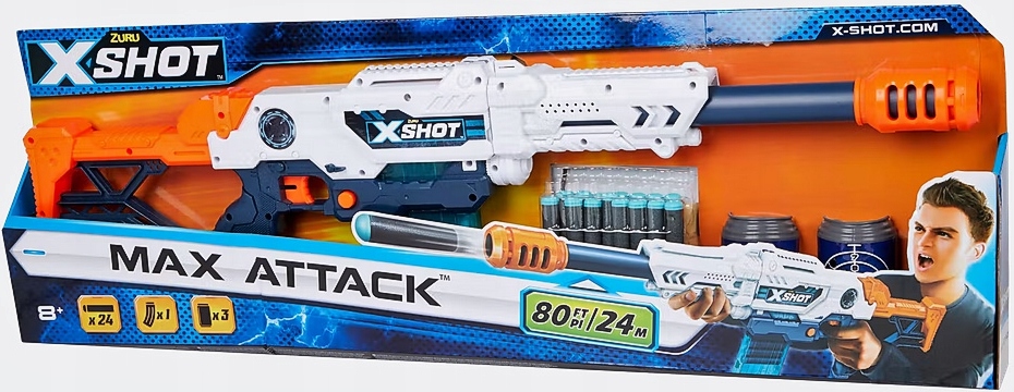 

Wyrzutnia Snajperka X-shot Max Attack 24 Strzałki