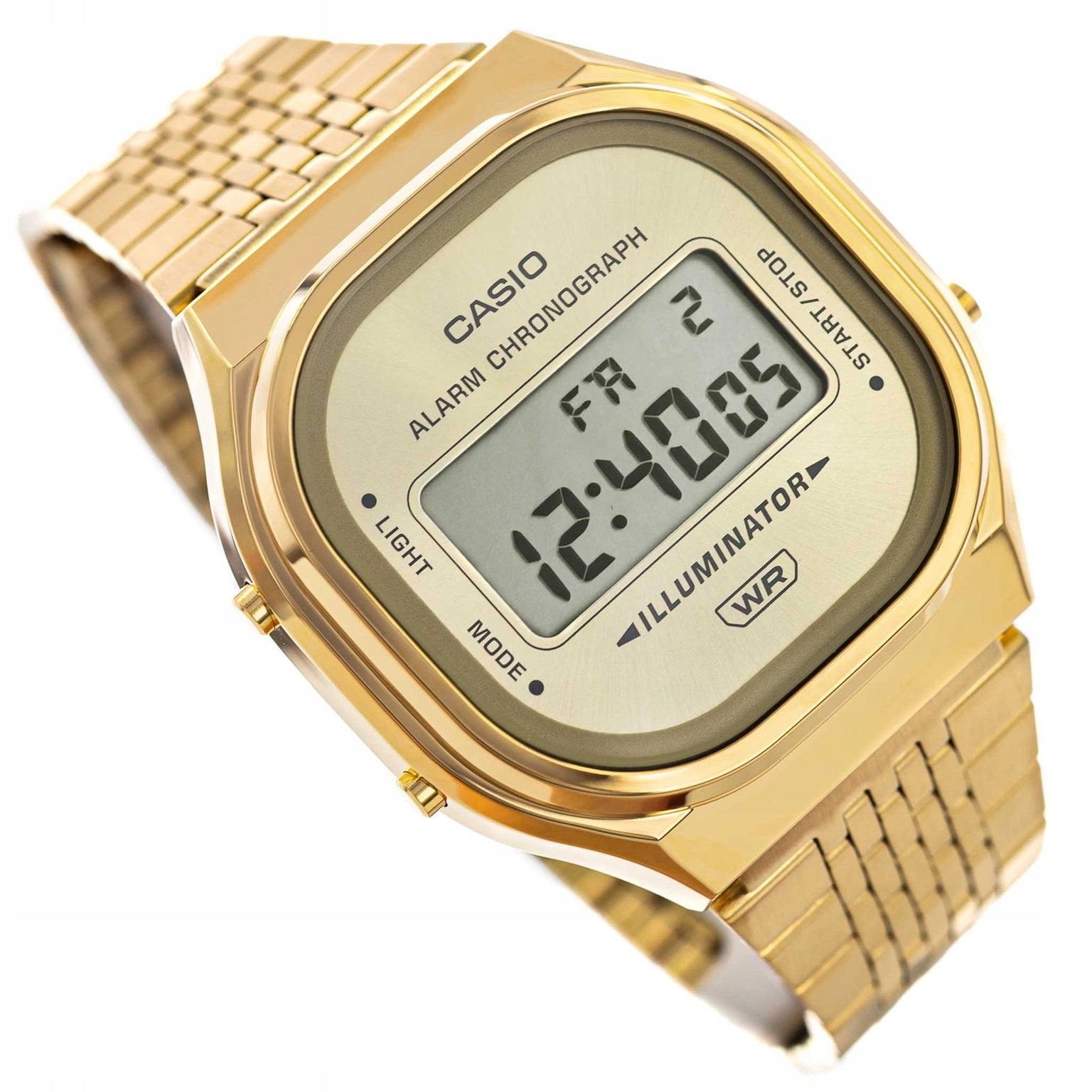 Hodinky Casio A140WEG-9AEF Zlaté Retro Unisex Alarm