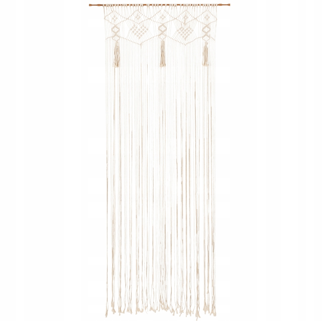 KURTYNA NA DRZWI OKNO Z MAKRAMY ZASŁONA DRZWIOWA MAKRAMOWA SZNUR 89/100/240