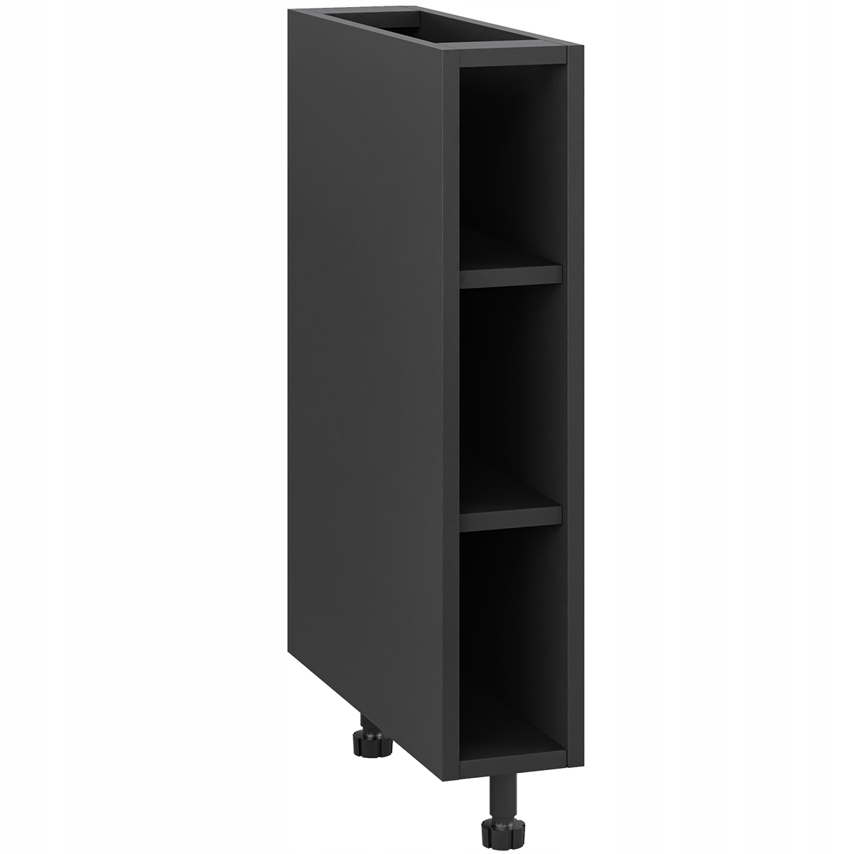 Černá spodní kuchyňská skříňka 15/82 s příslušenstvím