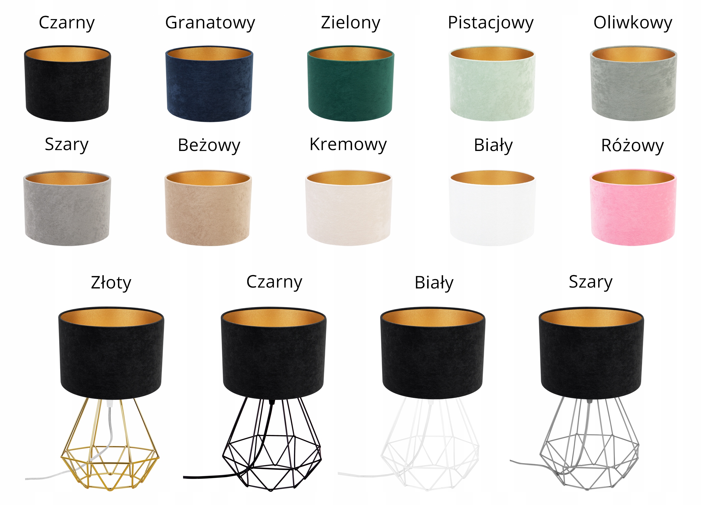 LAMPA STOŁOWA NOCNA BIURKOWA LED LOFT DRUCIK WELUR Zasilanie sieciowe