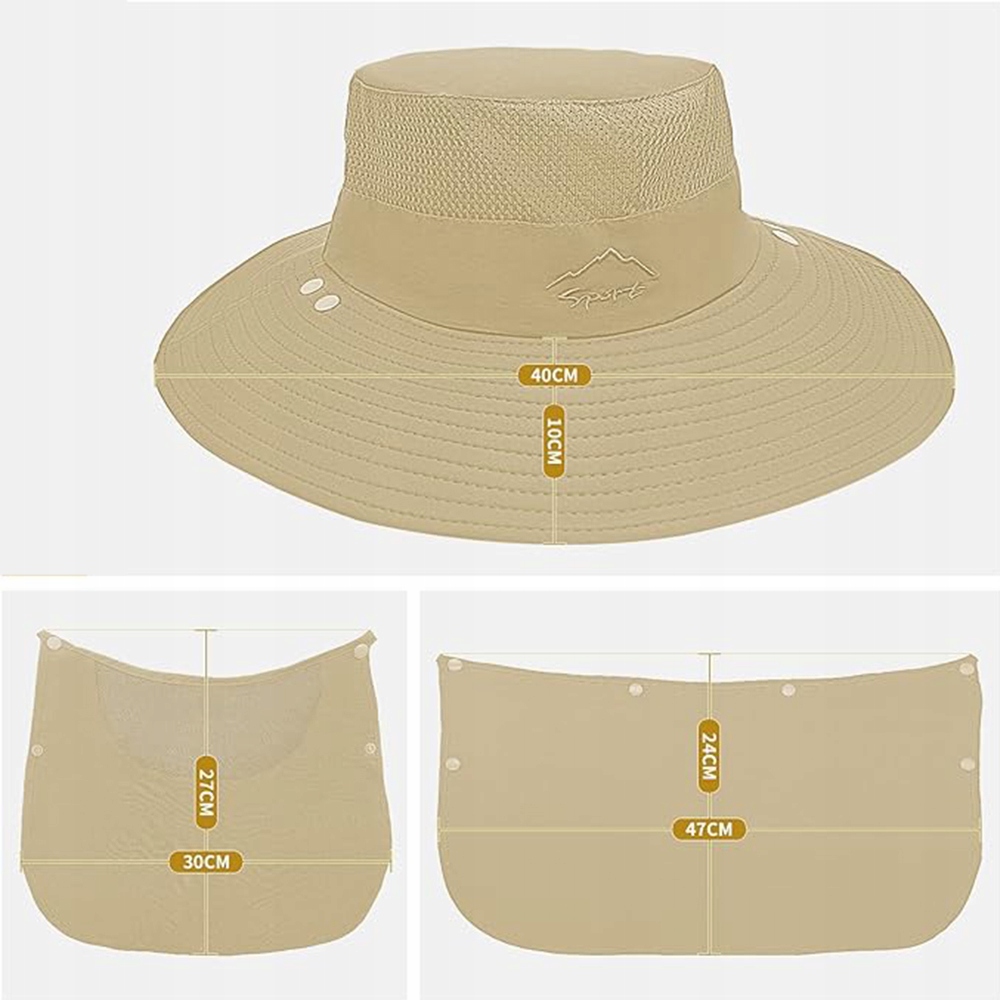 KAPELUSZ BRYTYJSKI UV Z NAKARCZKIEM WOJSKOWY DAMSKI MĘSKI FILTR Płeć uniseks