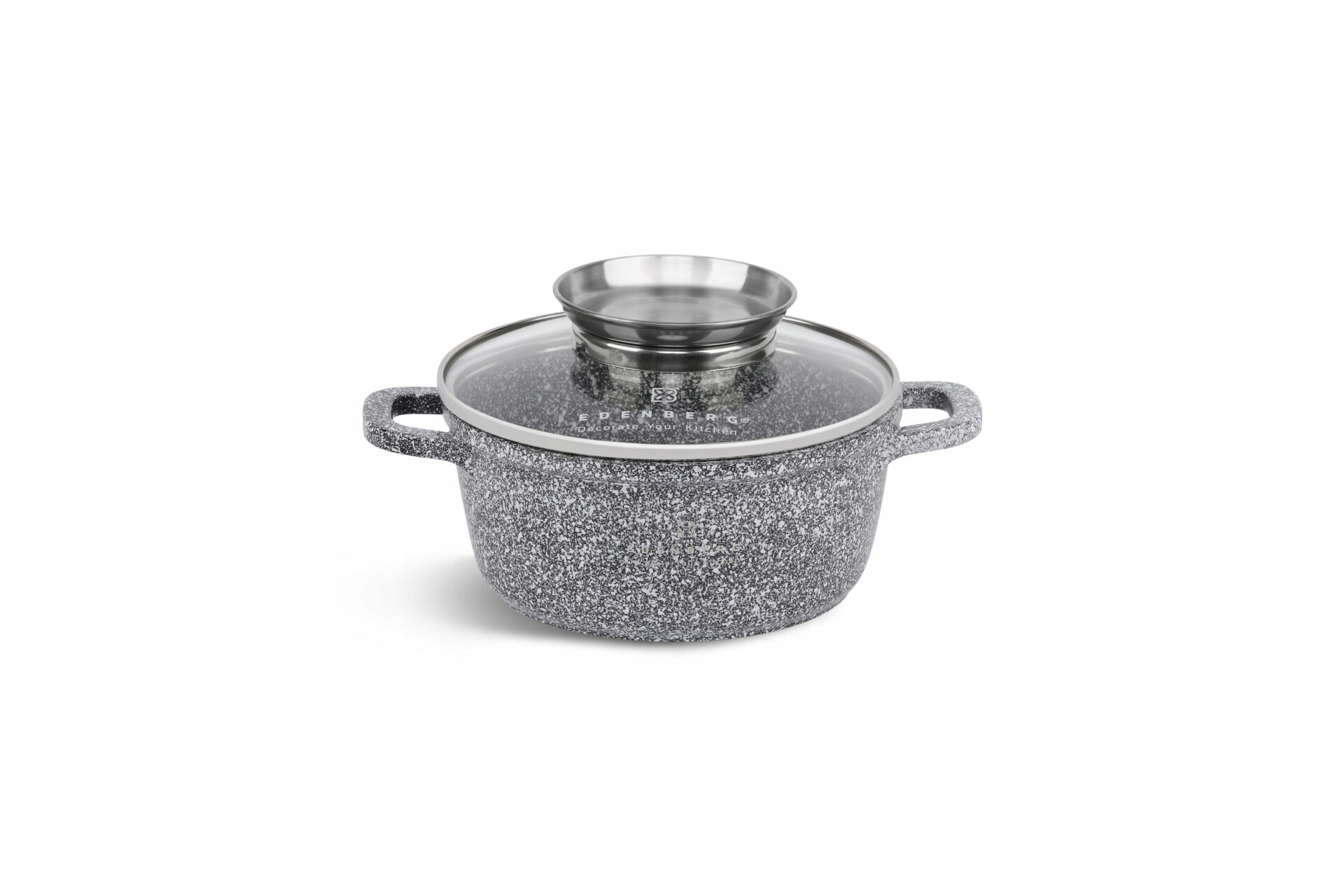 Garnki zestaw garnkow granitowe rondel patelnia Kolor odcienie szarości