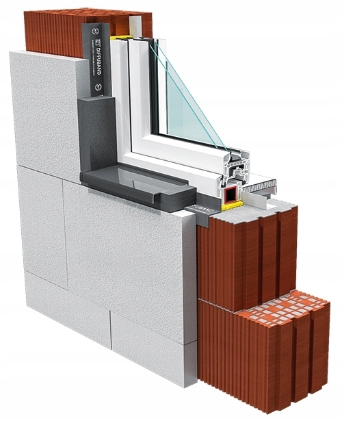 Taśma wew pełny klej ciepły montaż okien 100mm/20m Rodzaj taśma