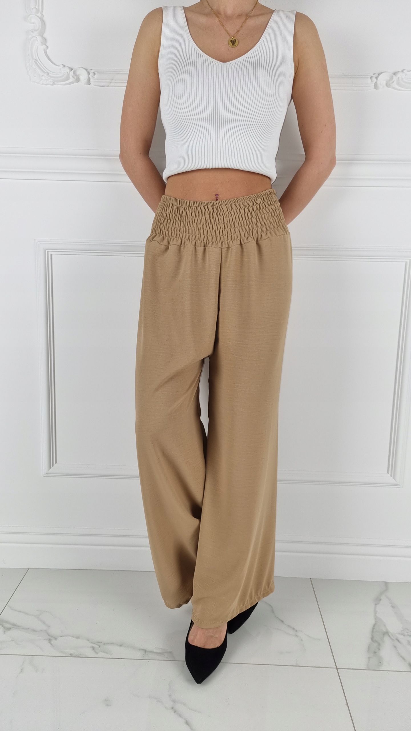 SPODNIE DAMSKIE SZEROKIE LUŹNE KULOTY ROZMIAR UNIWERSALNY RÓŻNE KOLORY Cechy dodatkowe brak