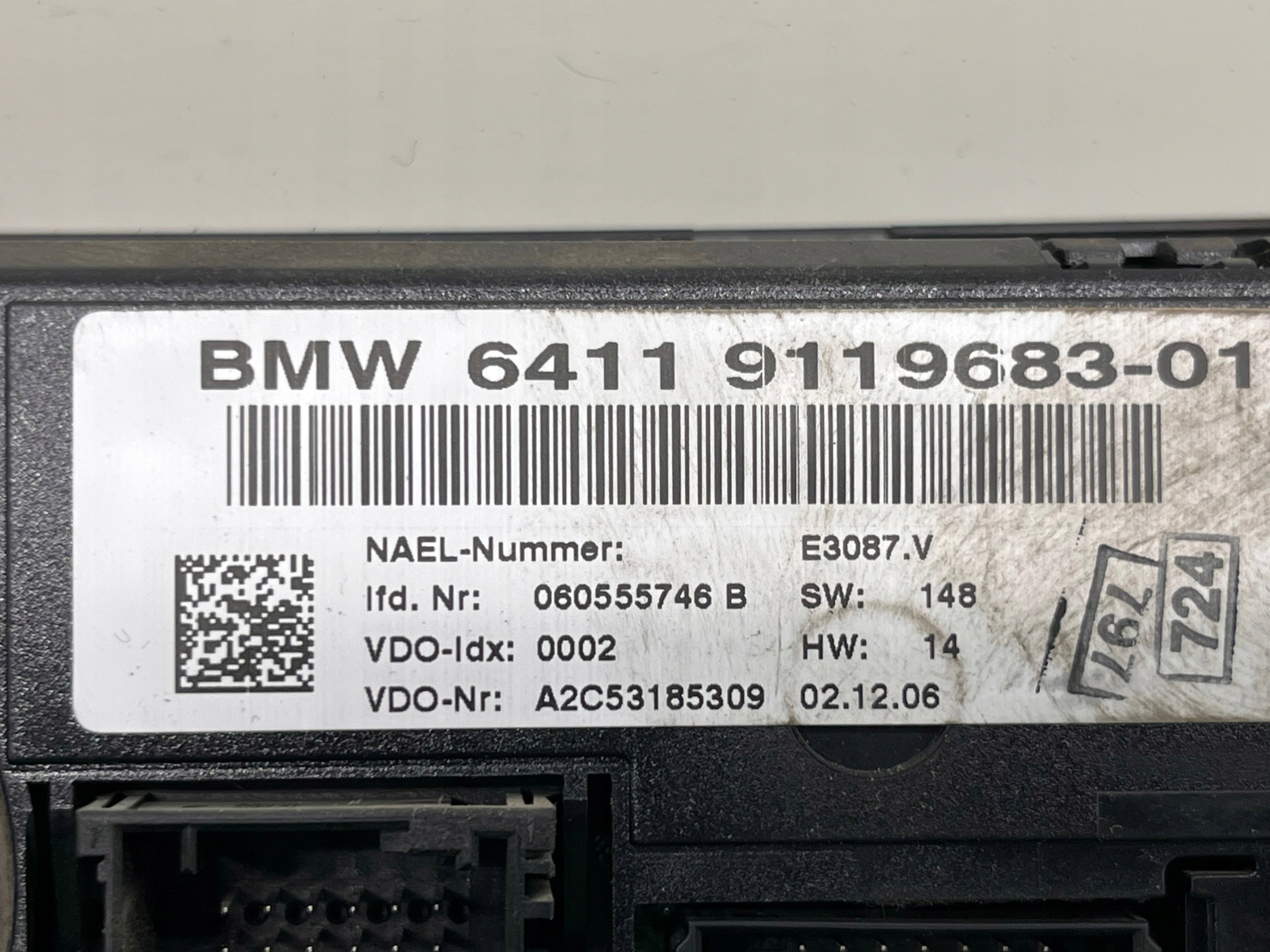 control panel air conditioning devices BMW E87 9119683