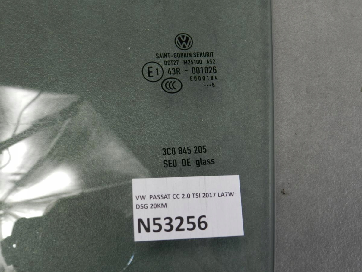 VW PASSAT CC window left rear part 2016 3C8845205