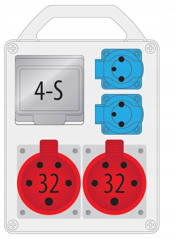 Rozvádzač R-box 240R-4 2x230V 2x32A/5P 4S B.1703R