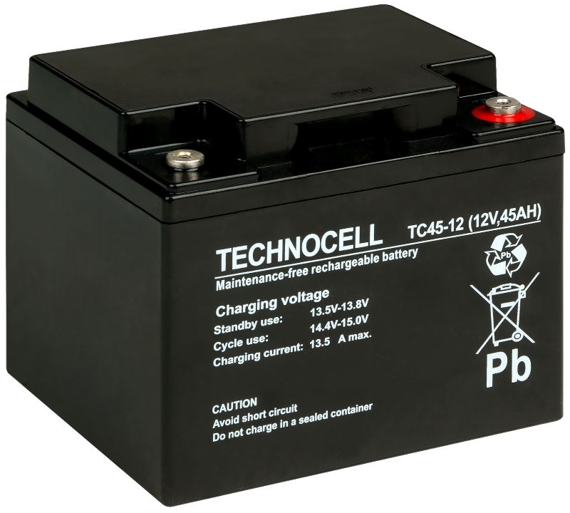 Akumulator Bateria Agm Technocell TC45-12 12V 45AH Agm Tc 45-12 TC45 Vrla