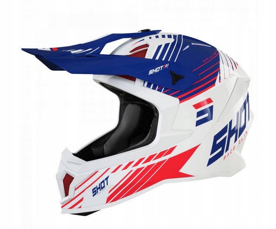 Shot kask Lite Fury Navy Red Czerwony L cross
