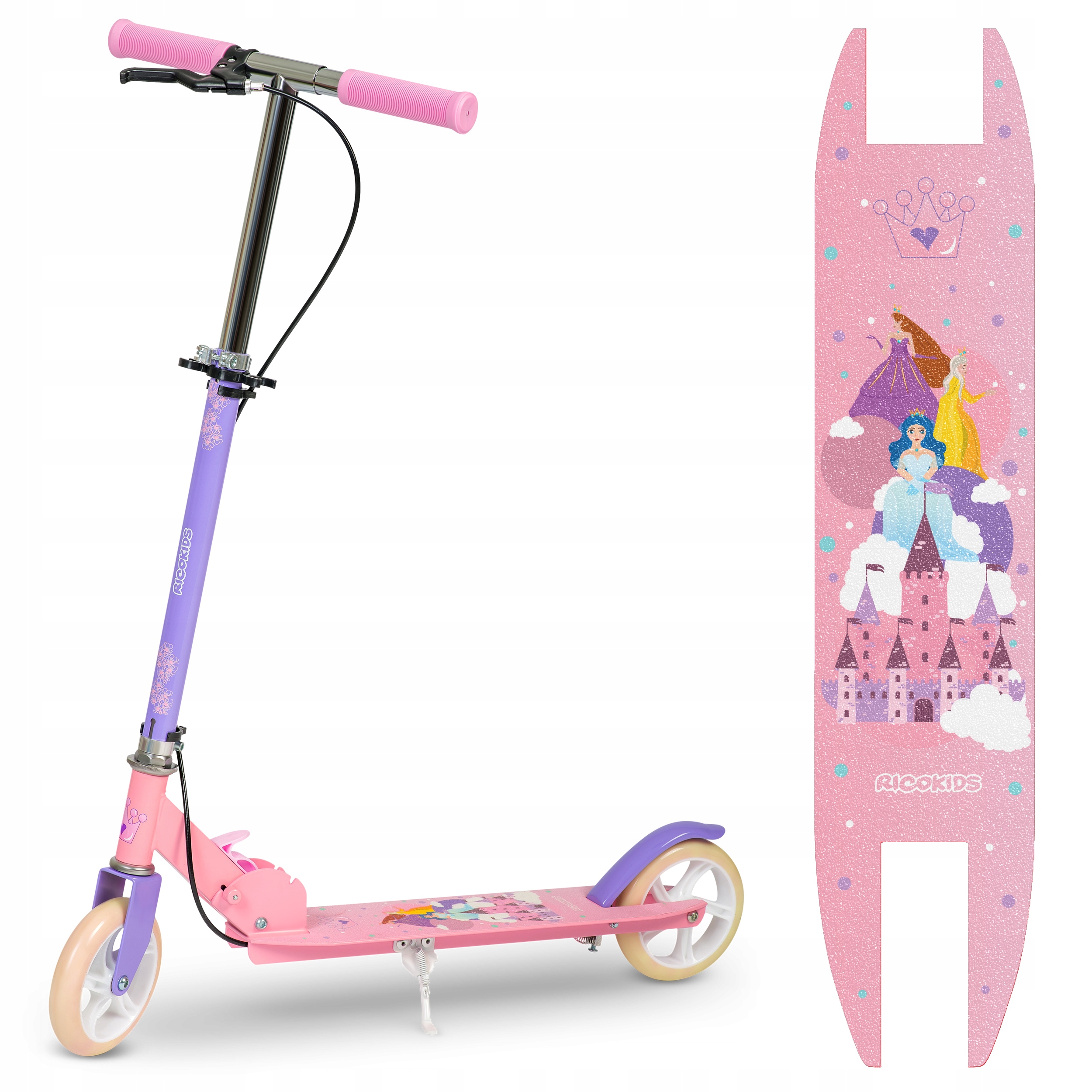 Hulajnoga Miejska Dla Dziewczynki Dwukołowa Składana Do Szkoły ABEC-7