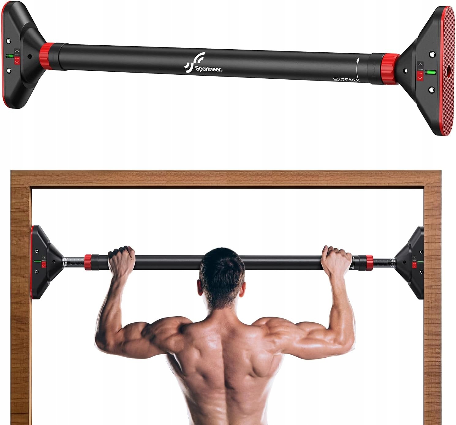 Drążek do podciągania regulowany do drzwi 75-94cm do 200kg Sportneer